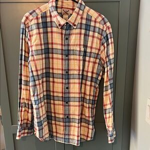 LL Bean Scoth Plaid Flannel Shirt Plaid M’s L